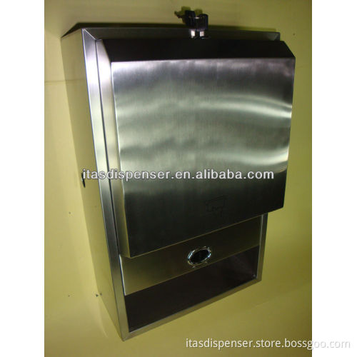 Stainless steel touchless paper dispenser